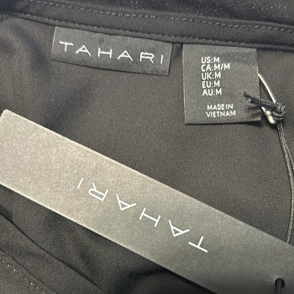 Simply Elegant Classic Tahari Black Top Size M Medium 8 10 - Picture 4 of 4